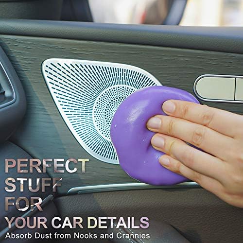 TICARVE 2Pack Cleaning Gel for Car Cleaning Putty Car Slime for Cleaning Car Detailing Putty Detail Tools Car Interior Cleaner Automotive Car Cleaning Kits Keyboard Cleaner Blue Purple (320g/11.2oz) - Image 3
