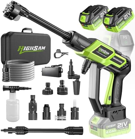 Highsam Cordless Handheld Washer,1500PSI Brushless Portable Car Washer by highsam