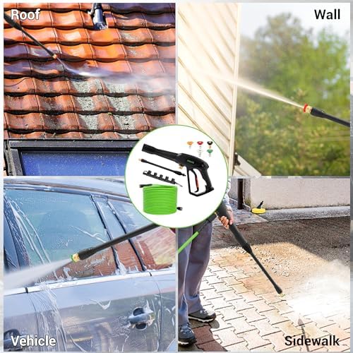 PWACCS Pressure Washer Hose and Gun, 50 FT Power Washer Hose Wand Kit - Image 5