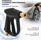 High-Pressure Car Washer Gun, M22-14 Thread Cleaning Sprayer Gun with 1/4" Quick Connect Outlet, 1422 PSI Max Pressure Power Sprayer Tool with 5 Nozzles for Vehicle Washing - Image 3