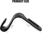 Mandark 2PCS Bow Car Headrest Hooks for Bags, Black/Polka Dot | PVC construction, clip-on installation keeps items off the floor, fits most cars, SUVs, and trucks, car interior accessories - Image 2
