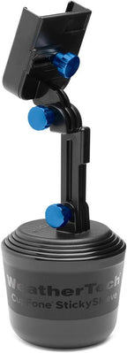 WeatherTech CupFone with Extension – Adjustable, Universal Cup Holder Cell Phone Mount Car & Truck Accessory – Best Design for iPhone & Smartphone Charging – Royal Blue Metal Knobs by WeatherTech