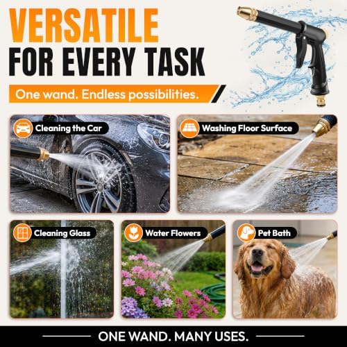 High Pressure Hose Spray Gun with Foam Cannon Garden Hose Nozzle for Car Wash Patio Garden & Outdoor Cleaning - Image 3