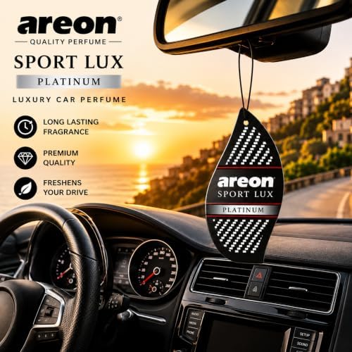 AREON Sport Lux PLATINUM Paper Hanging Car Air Freshener - Pack of 12 - Image 2