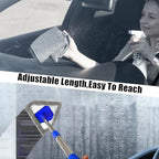 Windshield Squeegee Car Cleaning Tool, Equipped with 4 Reusable and Washable Ultra-Fine Fiber Pads, 13-16.7 inches Extendable Handle Can Rotate 180° Suitable for Car Glass and Household Windows - Image 4