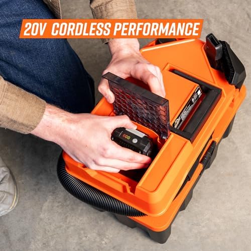 Armor All DVTB202 0902 2.5-Gal 20V Cordless Wet/Dry Vac with 2.0Ah Battery - Image 3