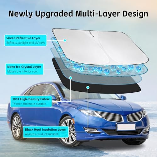 Windshield Sun Shade for Lincoln MKZ 2013-2020 Sunshade - Image 3