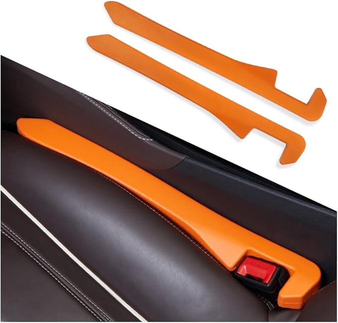 IHOTDER Super Flexible Car Seat Gap Filler,Durable Car Organizer Between Seats for Tightly Filling Seat Gaps,Universal CCar Side Seat Gap Filler CCar Accessories for Women & Men (Orange/2PCS)… by IHOTDER