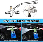 Foam Cannon Dual Connector Accessory,Pressure Washer Double Tip Attachment for Foam Blaster with 7 Power Washer Sprayer Nozzles, 1/4" Quick Connect, 3600 PSI - Image 3