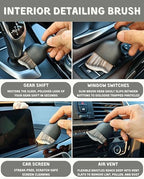 oesee 18Pcs Professional Car Interior Detailing Kit All-in-One Cleaning Tools for Windows, Dashboard, Vents, Windshield Cleaner Brush, Magic Sponge, Chamois Cloth, Detailing Brushes & Accessories - Image 4