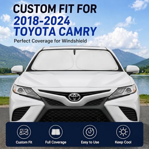Custom Fit Windshield Sun Shade for Toyota Camry 2018-2024 - Image 2