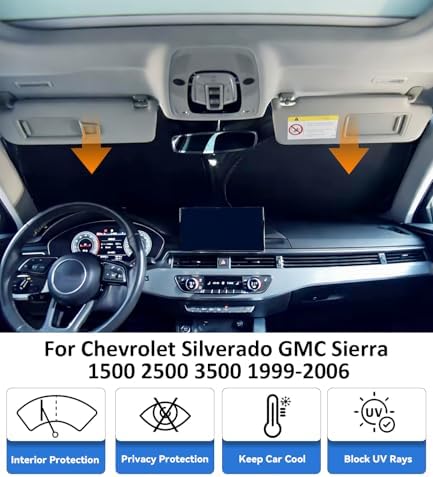 Sun Shade for 1999-2006 Chevrolet Chevy Silverado/GMC Sierra Shield - Image 2