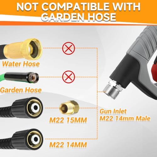 M MINGLE Pressure Washer Foam Cannon Kit, Car Wash Brush with Long Handle - Image 6