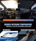 Windshield Sun Shade for Ford Mustang 2015-2023 w/Rearview Camera Specific - Image 3