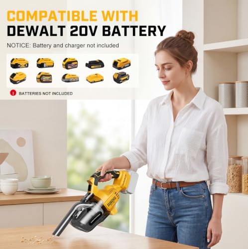 Cordless Vacuum Compatible with Dewalt 20V Battery (No Battery) - Image 2