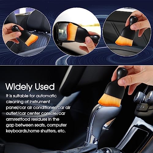 3 PCS Car Interior Detail Dust Brush,Soft Car Interior Detailing Kit Tools,Dash Duster Brush for Auto,Truck,SUV,RV Interior Cleaning - Image 5
