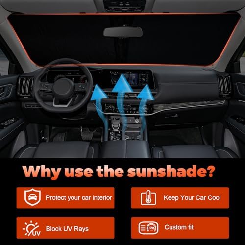 Foldable Front Windshield Sunshade for Nissan Pathfinder 2022-2026 - Image 4
