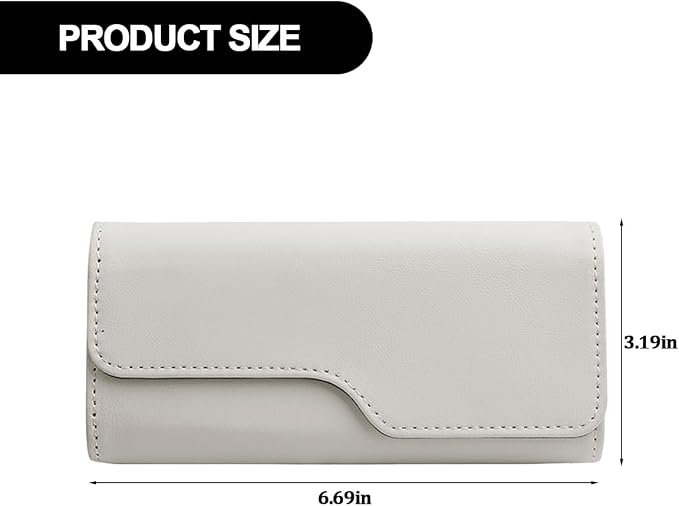 Sunglass Holder for Car Visor, Eyeglass Storage Case (White) | Vehicle Eyeglass Hanger Protective Storage Case, Automotive Interior Sun Visor Glasses Organizer Box, Universal Fit - Image 2