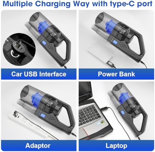 Car Cleaning Kit, Car Interior Detailing Kit with High Power Handheld Vacuum Cordless Rechargeable, Detailing Brush Set, Windshield Cleaner, Complete Auto Accessories for Men, Women Gift - Image 5