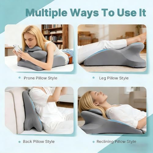 RSN Chiro Monk Couples Pillow, Sweet Spot Pillow, Moodie Intimacy Pillows, 27° Angle Perfect Position Ergonomic Memory Foam Contoured Support Pillow (Gray, OneSize) - Image 5