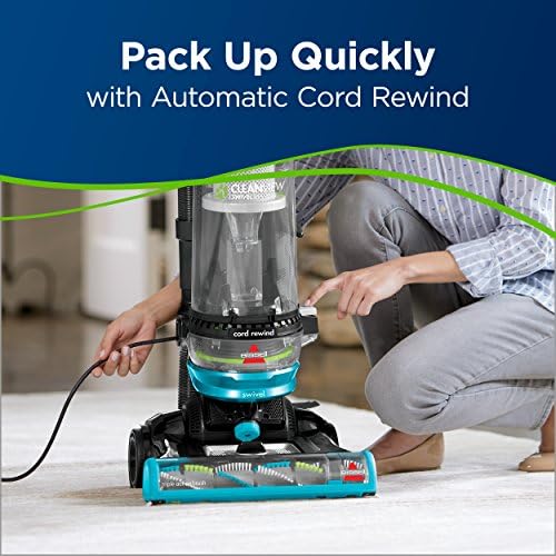 Bissell 2254 CleanView Swivel Rewind Pet Upright Bagless Vacuum, Automatic Cord Rewind, Swivel Steering, Powerful Pet Hair Pickup, Specialized Pet Tools, Large Capacity Dirt Tank, Teal - Image 5