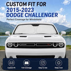 Custom Fit Windshield Sun Shade for Dodge Challenger 2015-2026 - Image 2