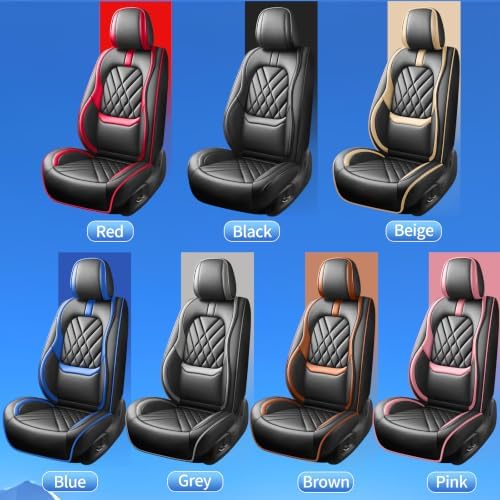 Fit Liberty Car Seat Covers Compatible with Jeep Liberty 2002-2010 2011 2012-Premium Leather,Waterproof,Breathable,Airbag Compatible &All-Weather Seat Cushion Protecto(2 Front,Black) - Image 6