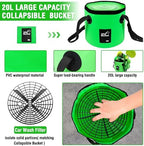 Lezcufer 17Pcs Car Wash Kit,62" Car Wash Brush Mop with Long Handle,Car Cleaning Kit,Car Detailing Brush Set,Car Wash Bucket,Car Wheel Brush,Complete Interior Car Cleaning Supplies - Image 4