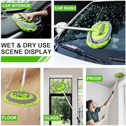 Ordenado 62" Car Wash Brush kit with Long Handle & Scratch-Free Refill Head - Image 5