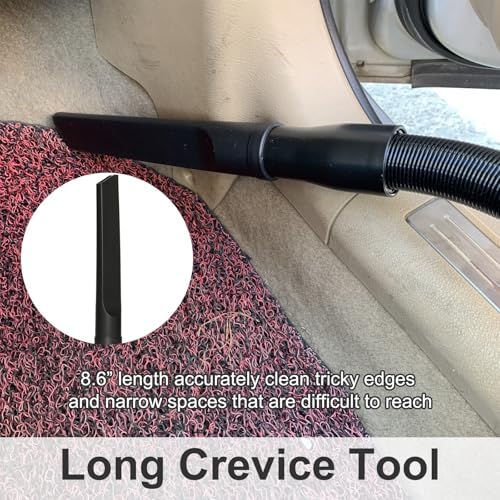 Shop Vac Vacuum Attachments with Extension Hose Dusting Brush Crevice Tool Nozzle Multi-Tools for 1-1/4" 1-3/8" 2-1/2" Shopvac Wet Dry Vacuum Cleaner (Car Detailing Kit Interior A) - Image 5