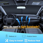 Windshield Sun Shade for Chevrolet Chevy Blazer 2019-2026 Compatible Accessories Double Layers Design Foldable Sunblocker Protects from Sun Rays & Heat Damage Keep Your Car Cooler - Image 4
