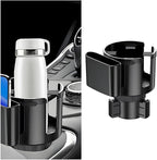 Car Cup Holder Expander, 2-in-1 Vehicle Water Bottles & Phone Holder with Adjustable Base, Versatile Automotive Interior Storage Accessories, Universal for SUV Truck Sedan by Unknown