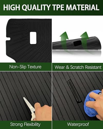 for Kia Soul 2014-2019 Trunk Mat Back Seat Cover Cargo Mat Cargo Liner Protector with Backrest Mat Dog Liner TPE All Weather - Image 5