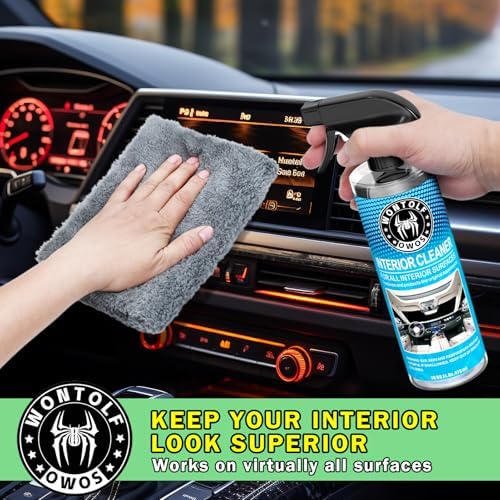 Wontolf 17pc Car Wash Kit, Car Cleaning Kit with Car Wash Brush Long Handle, Car Wash Soap, Interior Cleaner, Wheel Cleaner, Window Squeegee, Car Interior Detailing Kit for Cars Trucks RVs SUVs - Image 5