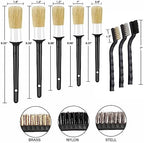 HMPLL 10pcs Detailing Brush Set, White - Image 4