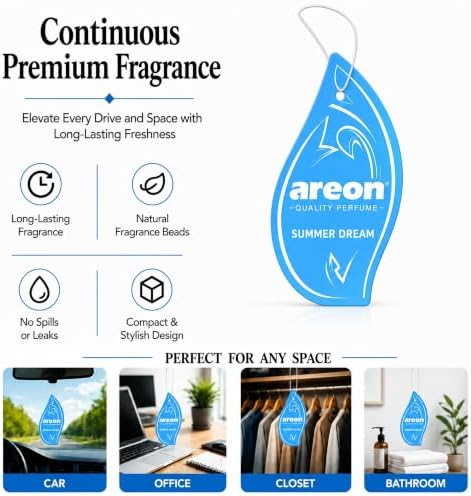 AREON MON MA18 Long Lasting Hanging Best Car Air Freshener Summer Dream Scent, 12 pack - Image 6