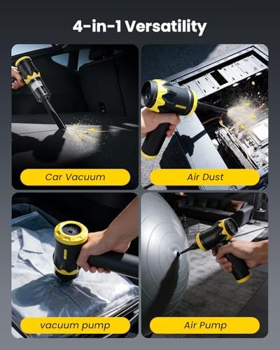 Mr.ego Car Vacuum Portable Cordless, 22Kpa Mini Vacuum with Brushless Motor - Image 4