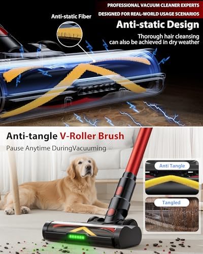 Cordless Vacuum Cleaner, 75Mins/55KPa/650W, Rechargeable - Image 5