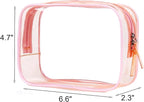 Buminee Clear Pouch Small, 6.6"x2.3"x4.7" Size TSA Approved Toiletry Bag, Travel Bags for Toiletries, Cosmetic Bag for Women and Men Small - Mixed Color - 5 Pack - Image 2