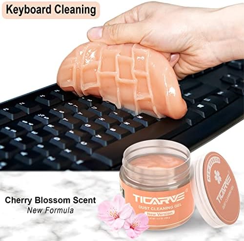 TICARVE 2Pack New Cleaning Gel Detail Putty Car Gel Auto Detailing Tools Car Interior Cleaner Car Cleaning Slime Car Assecories Keyboard Cleaner Orange (320g/11.2oz) - Image 5