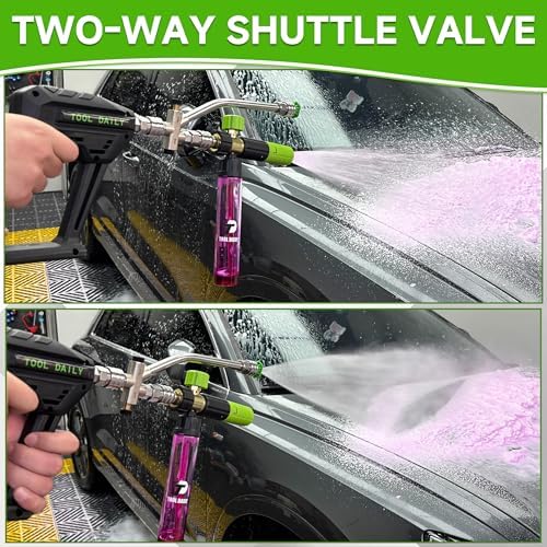 Tool Daily Pressure Washer Short Gun with Mini Foam Cannon Dual Connector - Image 4