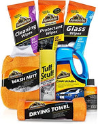 Armor All Car Wash and Cleaner Kit - 8-Piece Complete Set with Wash Concentrate, Wipes, Microfiber Towels & Air Freshener, Gift for Dad by ArmorAll