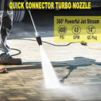 Selkie Turbo Nozzle for Pressure Washer, 4000 PSI Rotating Turbo Nozzle 1/4" Quick Connect, 7 Pieces Spray Nozzle Tips & Nozzle Holder, Additional 1.1 mm Orifice Nozzle - Image 3