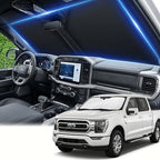 Windshield Sun Shade for Ford F150 2015-2024 2025 2026 Front Window Shade Custom Fit F-150 F150 F250 F350 F450 Accessories Sun Visor Foldable Shade Blocks UV Rays Summer Must Have Car Accessories by AuyNeas