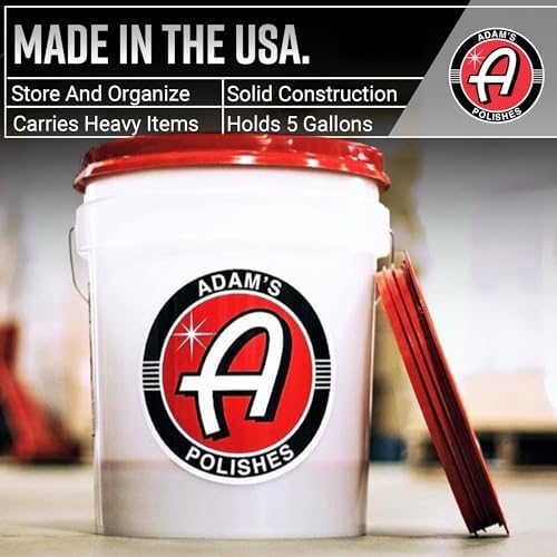 Adam's Polishes Car Wash Bucket (5 Gallon Bucket + Grit Guard + Gamma Seal Lid), Perfect Car Tool for Washing & Garage Storage, Stores Car Wash Soap, Foam Cannon, Foam Gun, Microfiber Towels & More - Image 3