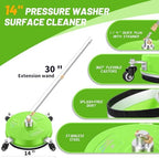 LidoDola 14'' Pressure Washer Surface Cleaner Green, Power Washer Accessory - Image 2