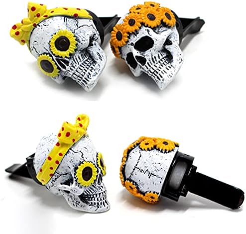 Sugar Skull Air Fresheners Vent Clips Halloween Car Accessories for Women - Image 4