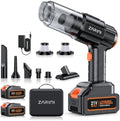 Portable Cordless Car Vacuum, 50,000Pa High-Power Brushless Motor, Rechargeable Handheld Vacuum Cleaner with 2 Batteries & Charger, 6-in-1 Vacuum Cleaners for Home, Keyboard, Pet Hair, Black by FAOGO