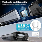 Blestan Handheld Vacuum Cordless Portable Car Vacuum with LED Light, High Power Suction, 3 in 1, Lightweight Rechargeable Hand Vacuum, Hand Held Vacuum Cleaner for Car Home Office, Pet Hair, Black - Image 4