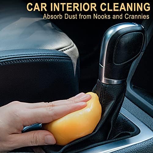 TICARVE Car Cleaning Gel Car Detailing Putty Car Cleaning Putty Gel Auto Detailing Tools Car Interior Cleaner Car Cleaning Kits Cleaning Slime Keyboard Cleaner Yellow - Image 2